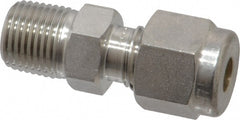 Compression Tube Connector: 3/16" Tube OD, Compression x MNPT