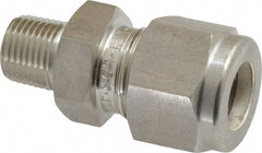 Compression Tube Connector: 3/8" Tube OD, Compression x MNPT