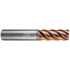 Square End Mill: 1/2" Dia, 5/8" LOC, 5 Flute, Solid Carbide