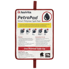 Sorbent Pad: Absorbs And Permanently Solidifies Hydrocarbons While Allowing Rainwater To Pass Through Use, 14, Red, Yellow, Black & White