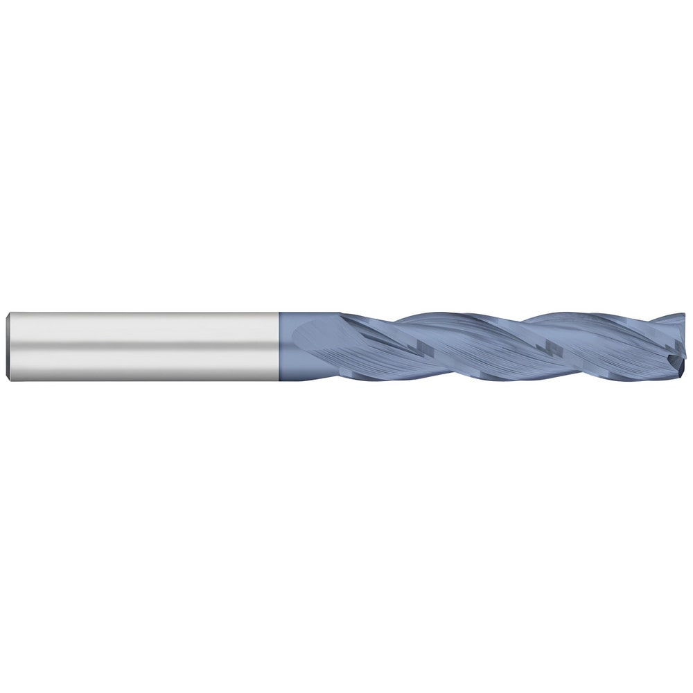 Corner Radius End Mill: 1/4" Dia, 1-1/2" LOC, 0.50 mm Radius, 3 Flute, Solid Carbide