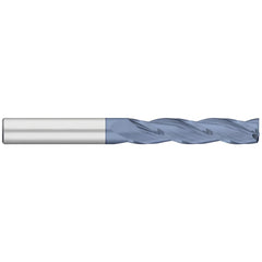 Corner Radius End Mill: 3/16" Dia, 1-1/8" LOC, 0.0150" Radius, 3 Flute, Solid Carbide