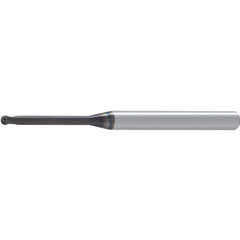 Ball End Mill: 1.20 mm Dia, 0.90 mm LOC, 2 Flute, Solid Carbide