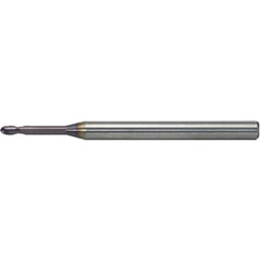 Ball End Mill: 3/32" Dia, 3/32" LOC, 2 Flute, Solid Carbide