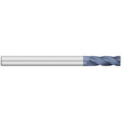 Corner Radius End Mill: 1/4" Dia, 1-1/2" LOC, 0.0050" Radius, 4 Flute, Solid Carbide