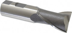 Square End Mill: 1-1/4" Dia, 1-5/8" LOC, 2 Flute, High Speed Steel