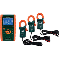 Power Meters; Meter Type: Power Analyzer/Datalogger; Application: 3-phase power analyzer/data logger capable of logging up to 30,000 sets of measurements; Maximum Current Capability (A): 1200.00; Power Factor: 1; Peak Capture: Yes