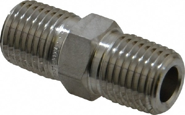 1/4" 316 Stainless Steel Pipe Hex Nipple