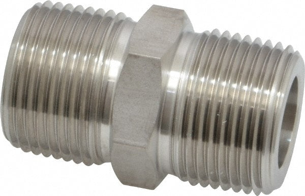 3/4" 316 Stainless Steel Pipe Hex Nipple