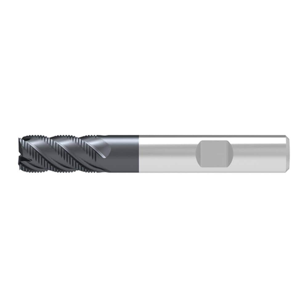 Corner Chamfer End Mill: 20.00 mm Dia, 38.00 mm LOC, 6 Flute, 0.50 mm Chamfer Width, Solid Carbide