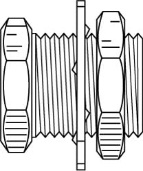 Compression Tube Anchor Coupling: 1/4-18, 1/4" Tube OD