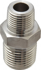 1/2 x 3/8" 316 Stainless Steel Pipe Hex Nipple