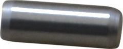 Dowel Pin: 3/16" Dia, 1/2" OAL, Stainless Steel, Grade 416, Passivated Finish