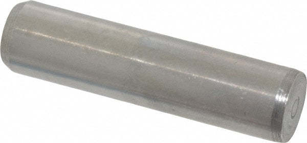 Dowel Pin: 3/8" Dia, 1-1/2" OAL, Stainless Steel, Grade 416, Passivated Finish