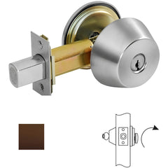 Deadbolts; Deadbolt Type: Deadbolt; Lock Type: Single Cylinder; Key Type: Keyed Different; Mount Type: Through Hole; Material: Steel; Minimum Door Thickness: 1.75 in; Maximum Door Thickness: 2.25; Finish: Oil Rubbed Dark Bronze