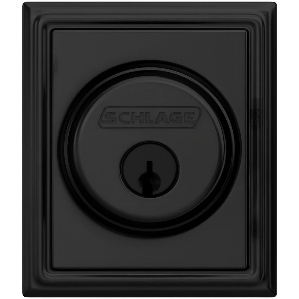 Deadbolts; Deadbolt Type: Deadbolt; Lock Type: Single Cylinder; Key Type: Keyed Different; Mount Type: Through Hole; Material: Zinc; Minimum Door Thickness: 1.375 in; Maximum Door Thickness: 1.75; Finish: Matte Black