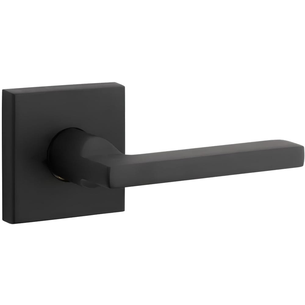 Lever Locksets; Lockset Type: Passage Cylindrical Lever; Key Type: Keyless; Back Set: 2-3/8; Cylinder Type: Keyless; Material: Brass; Door Thickness: 1 3/8 - 2; Finish: Satin Black