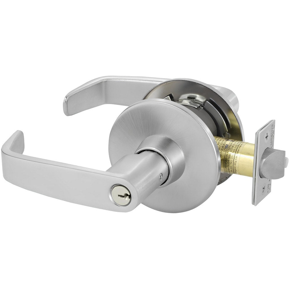 Lever Locksets; Lockset Type: Grade 1 Entrance/Office Cylindrical Lock; Key Type: Keyed Different; Back Set: 2-3/4; Cylinder Type: Conventional; Material: Brass; Door Thickness: 1-3/4 to 2; Finish: Satin Chrome