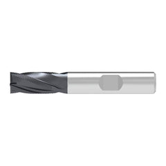 Corner Chamfer End Mill: 10.00 mm Dia, 13.00 mm LOC, 4 Flute, 0.60 mm Chamfer Width, Solid Carbide