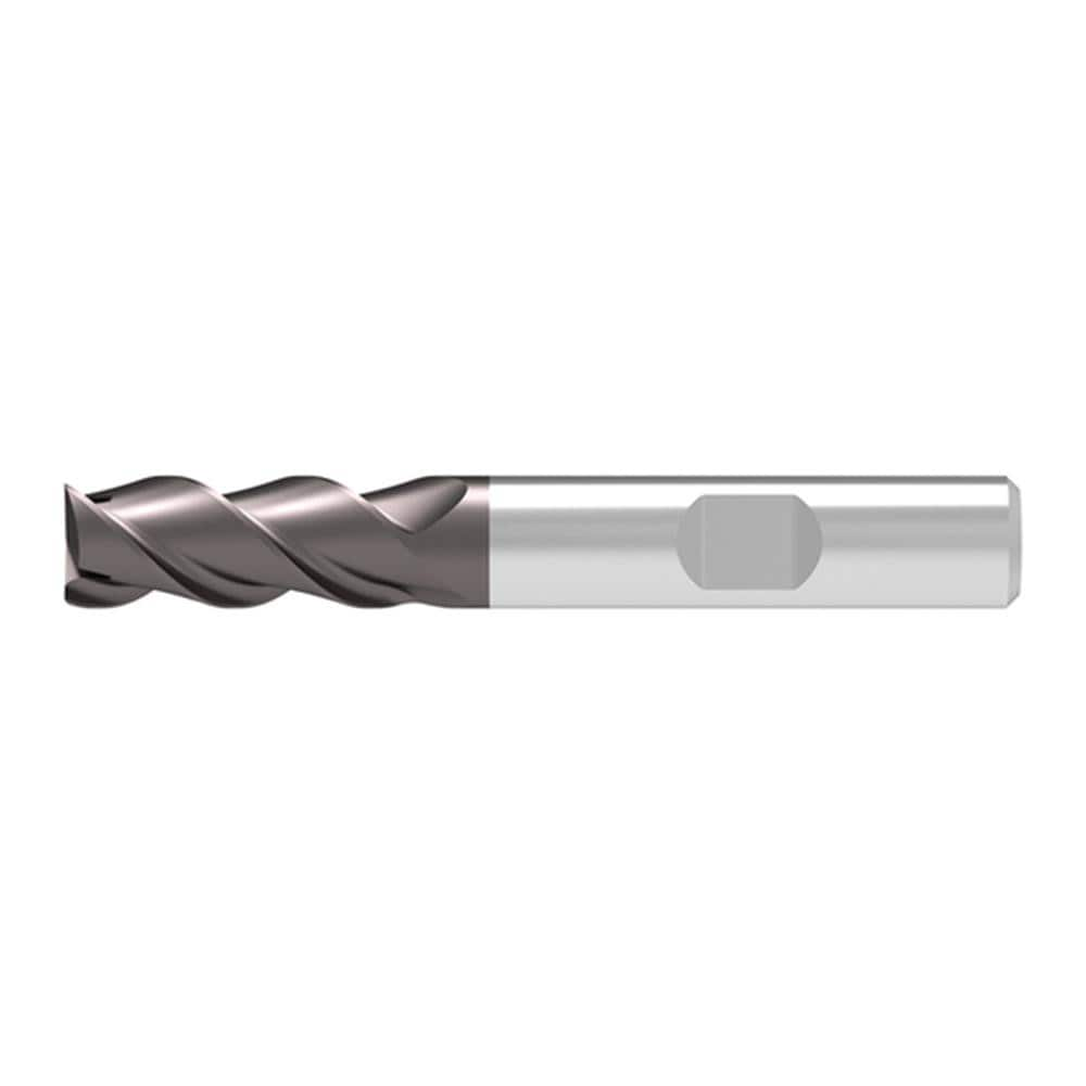 Corner Chamfer End Mill: 18.00 mm Dia, 36.00 mm LOC, 3 Flute, 0.15 mm Chamfer Width, Solid Carbide