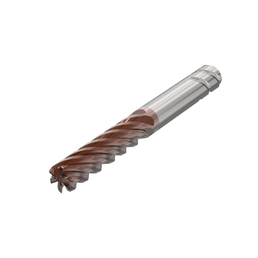 Corner Radius End Mill: 16.00 mm Dia, 65.00 mm LOC, 1.00 mm Radius, 6 Flute, Solid Carbide