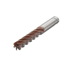 Corner Radius End Mill: 16.00 mm Dia, 65.00 mm LOC, 2.00 mm Radius, 6 Flute, Solid Carbide