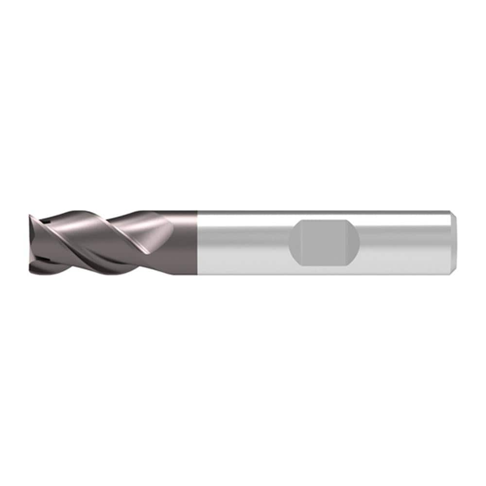 Corner Chamfer End Mill: 9.00 mm Dia, 13.00 mm LOC, 3 Flute, 0.15 mm Chamfer Width, Solid Carbide