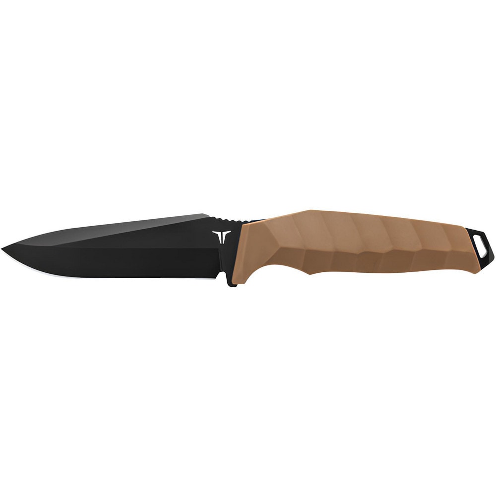 Fixed Blade Knives; Trade Type: Tactical, Survival; Blade Type: Straight Edge Drop Point Blade; Blade Material: 8Cr13MoV Stainless Steel; Blade Length: 4; Overall Length: 8.00; Handle Material: TPR with Glass Breaker Pommel