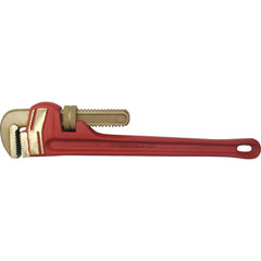 Pipe Wrenches; Wrench Type: NonSparking, Pipe Wrench, Heavy-Duty Pipe; Maximum Pipe Capacity (Inch): 2; Overall Length (Inch): 12; Material: Beryllium Copper; Jaw Texture: Serrated