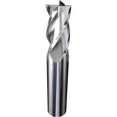 Square End Mill: 3/8" Dia, 3/4" LOC, 4 Flute, Solid Carbide