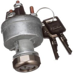 Automotive Switches; Switch Type: Ignition Switch-12v; Number Of Connections: 4; Contact Form: 10-32 Stud; Sequence: ACC-Off-On/ACC-Start; Amperage: 30; Voltage: 12; Color: Gray; Actuator Type: Key Manual