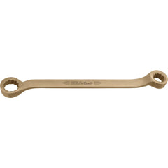 Offset Box End Wrench: 8 x 9 mm, 12 Point, Double End