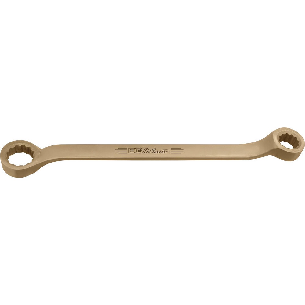 Offset Box End Wrench: 9/16 x 5/8", 12 Point, Double End