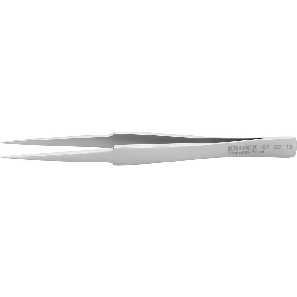 Tweezers; Tweezer Type: Fine Point; Pattern: Smooth Pointed Tip and Serrated Bent Tip; Material: Stainless Steel; Tip Type: Extra Fine; Tip Shape: Pointed; Overall Length (Inch): 5-1/4; Grip Style: Smooth