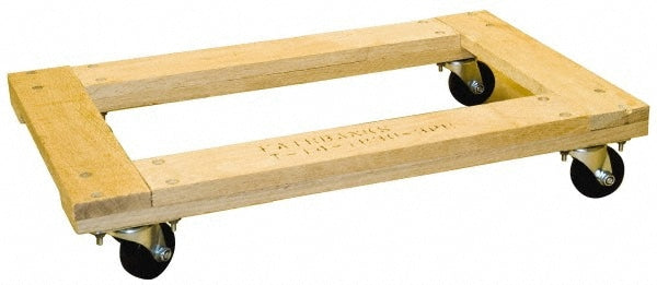 Flush Open Frame Dolly: Hardwood Top