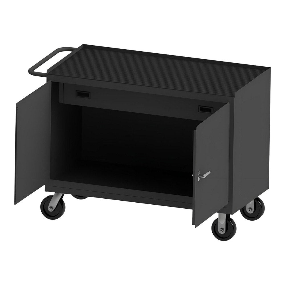 Mobile Work Centers; Center Type: Mobile Bench Cabinet; Load Capacity: 2000; Depth (Inch): 54-1/8; Height (Inch): 37-3/4; Number Of Bins: 0; Color: Gray; Overall Depth: 54.125 in; Overall Height: 37.75 in