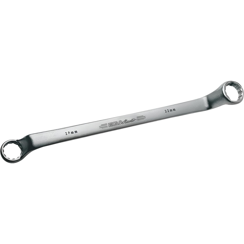 Offset Box End Wrench: 8 x 9 mm, 12 Point, Double End