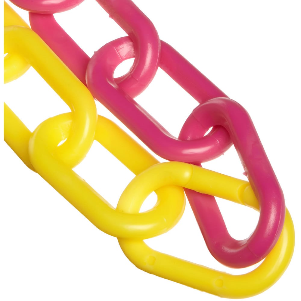 Barrier Rope & Chain; Type: Safety Chain; Snap End Material: Polyethylene, Plastic; Hook Fitting Material: Plastic; Color: Yellow, Magenta; Link Type: Straight Link; Rope/ Chain Material: Polyethylene, Plastic