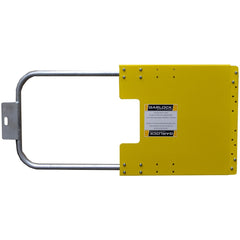 Rail Safety Gates; Opening Size: 17-48"; Material: Steel; Overall Width: 25 in; Width (Inch): 25; Self Closing: Yes; Color: Safety Yellow