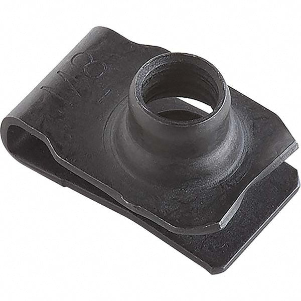 Clip On & Floating Nuts; 10X1.5MMX1.4 25/PK STEEL U NUT