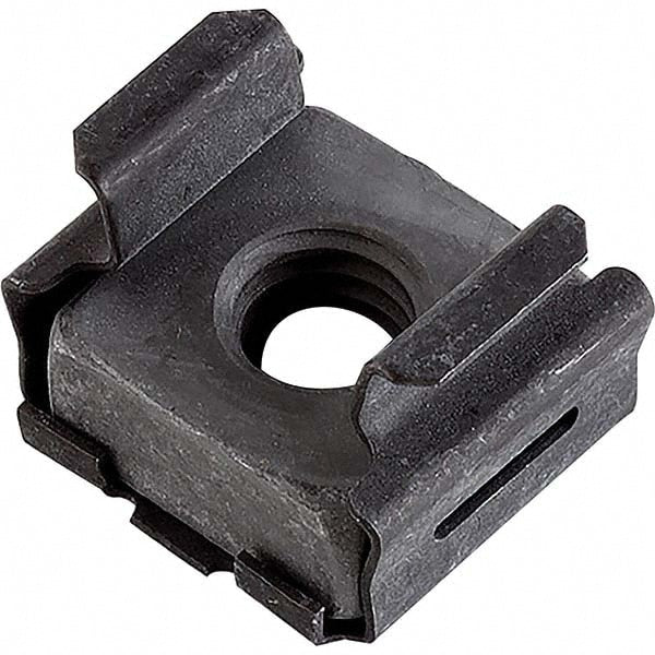 Clip On & Floating Nuts; 1/4-20X.02 10/PK STEEL CAGE NUT