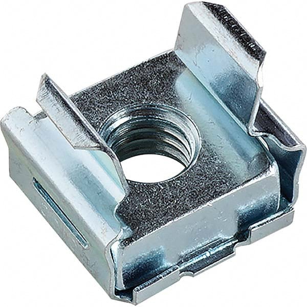 Clip On & Floating Nuts; 1/4-20X.02 25/PK STEEL CAGE NUT