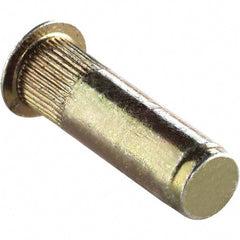 Closed & Open End Threaded Inserts; Product Type: Knurled Body Closed End; System of Measurement: Inch; Material: Steel; Thread Size: #8-32; Overall Length (Decimal Inch): 0.7850; Thread Size: #8-32; Insert Diameter (Decimal Inch): 0.2656; Finish: Zinc Ye