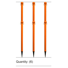 Pedestrian Barrier Kits; Chain Material: Polyethylene; Post Material: HDPE; Surface Pattern: Solid Color; Chain Color: Safety Orange; Post Color: Safety Orange; Chain Trade Size: 8; Inside Link Length: 1.32 in; Inside Link Width: 0.47