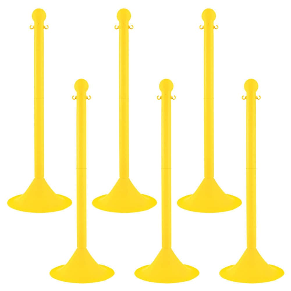 Barrier Posts; Post Type: Standard Post; Post Material: Polyethylene, Plastic; Base Material: Plastic; Surface Style: Solid Color