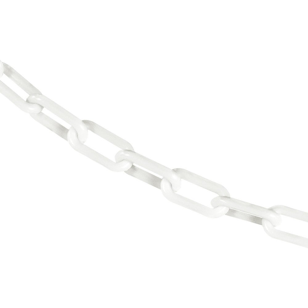 Barrier Rope & Chain; Type: Safety Chain; Snap End Material: Polyethylene, Plastic; Hook Fitting Material: Plastic; Color: White; Link Type: Straight Link; Rope/ Chain Material: Polyethylene, Plastic