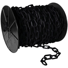 Barrier Rope & Chain; Type: Safety Chain; Snap End Material: Polyethylene, Plastic; Hook Fitting Material: Plastic; Color: Black; Link Type: Straight Link; Rope/ Chain Material: Polyethylene, Plastic