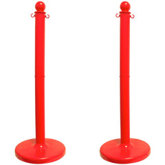 Barrier Posts; Post Type: Standard Post; Post Material: Polyethylene, Plastic; Base Material: Plastic; Surface Style: Solid Color