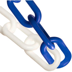 Barrier Rope & Chain; Type: Safety Chain; Snap End Material: Polyethylene, Plastic; Hook Fitting Material: Plastic; Color: White, Blue; Link Type: Straight Link; Rope/ Chain Material: Polyethylene, Plastic