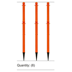 Pedestrian Barrier Kits; Chain Material: Polyethylene; Post Material: HDPE; Surface Pattern: Solid Color; Chain Color: Safety Orange; Post Color: Safety Orange; Chain Trade Size: 8; Inside Link Length: 1.32 in; Inside Link Width: 0.47